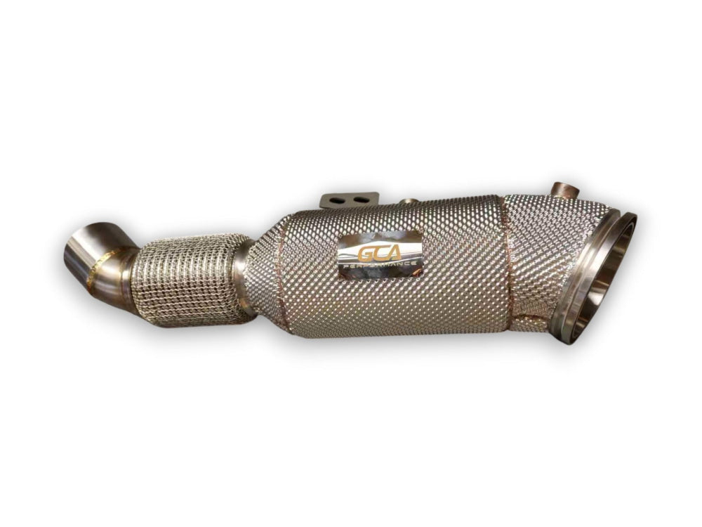 2022-2023 BMW M240i Downpipe | G42 Yes Heat Shield / 200 Cell Euro 6 Sport High Flow Cat Downpipes